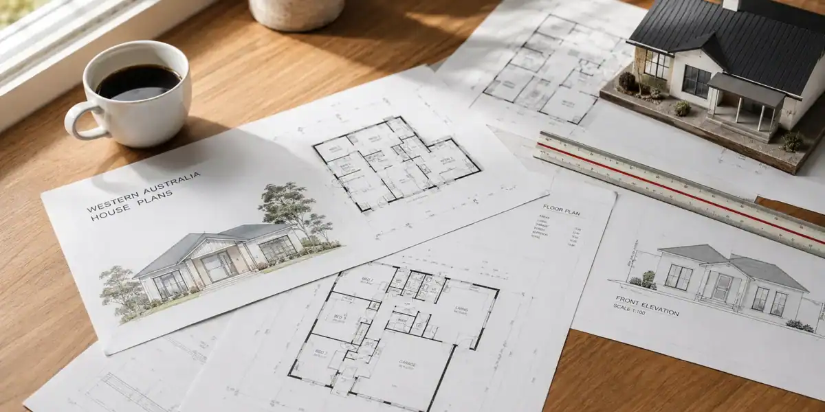 WA building plans on a desk representing granny flat approval process